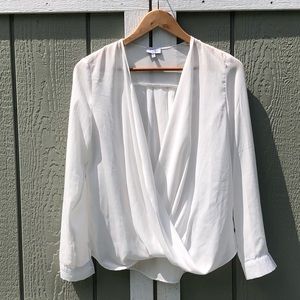 Tobi White Chiffon Top